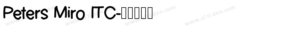 Peters Miro ITC字体转换